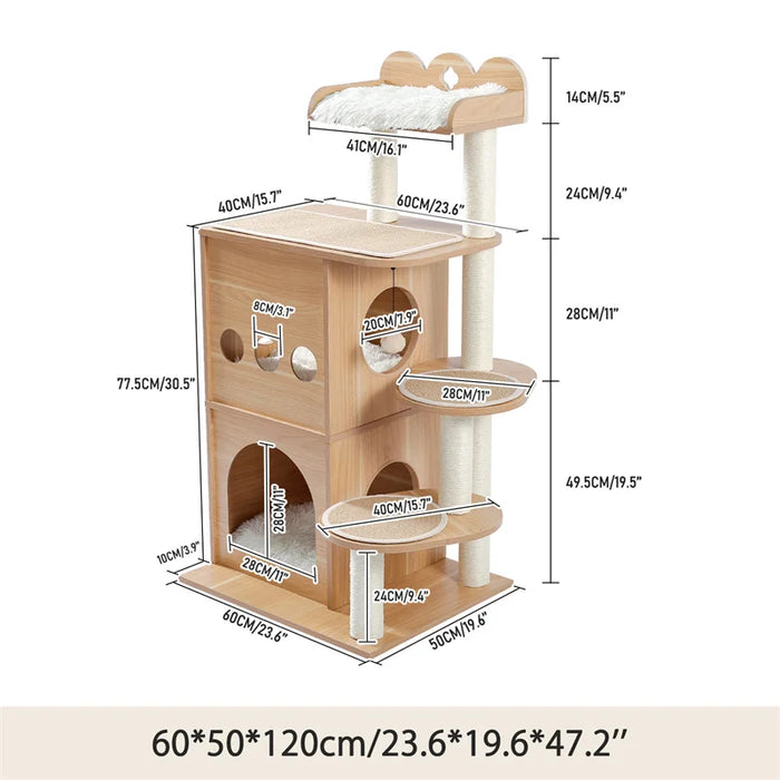 Multi Level Cat Tree Perches Scratching Post