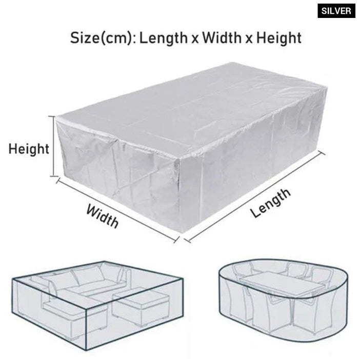 45 Size Patio furniture cover Oxford Cloth Rectangle Furniture Dustproof For Rattan Table Cube Chair Sofa Waterproof Rain Cover