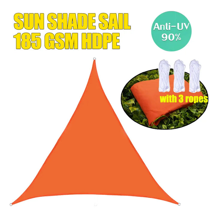 Orange Regular Triangle Sunshade Outdoor Sun Shelter Waterproof Awnings Protection Outdoor Canopy Garden Patio Pool Shade Sail