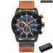 Fashion Leather Strap Quartz Men Watches Casual Date