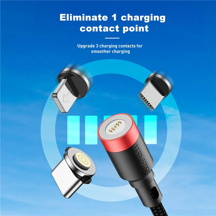 3A Magnetic Fast Charge Cable For Iphone Xs Max Xr 8 7 6S Plus Samsung Xiaomi Huawei