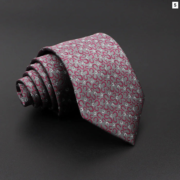 Classic Dots Neck Ties Red Blue 8Cm For Mens Business And Wedding Attire