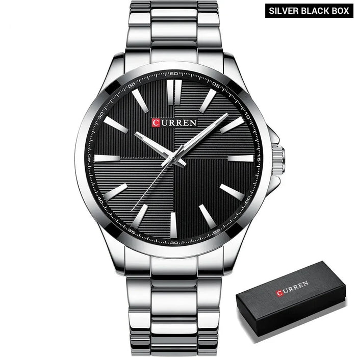 Stainless Steel Waterproof Quartz Wristwatch For Men