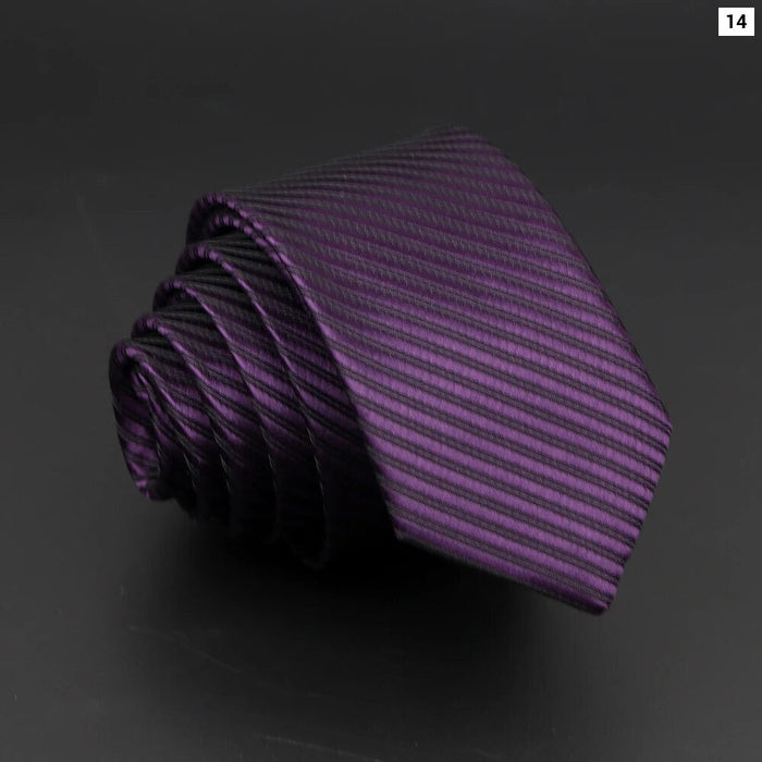 Classic Striped Neck Tie Business And Wedding Accessory