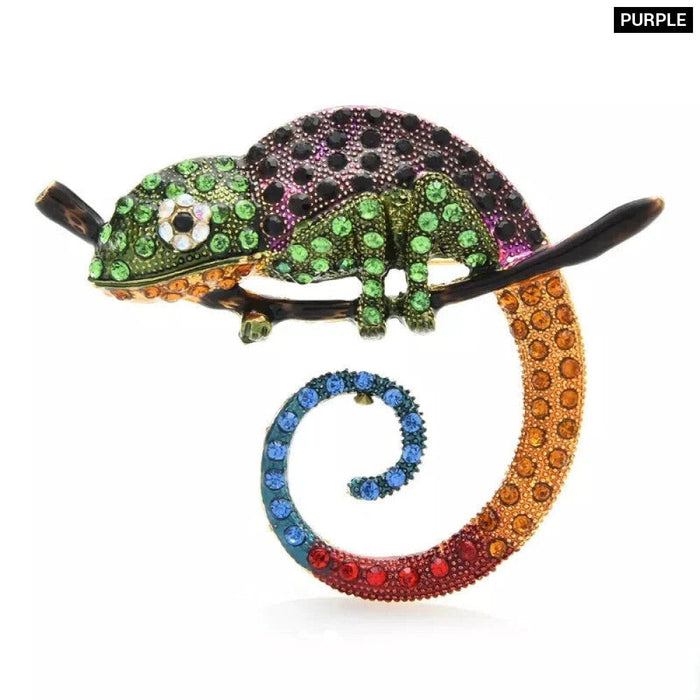 Chameleon Lizard Brooch Pin Fashion Jewelry Gift