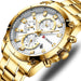 Gold Watches Men’s Quartz Wristwatch Fashion Sport