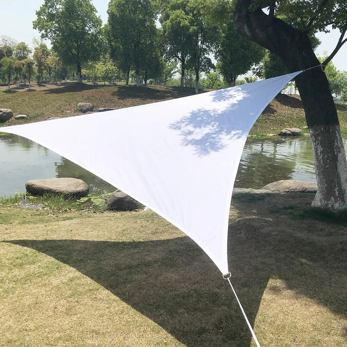 Regular Triangle Shade Sail White 300D Waterproof Polyester Awning Sun Outdoor Sun Shelter Garden Camping Canopy