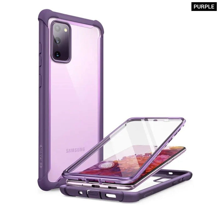 Full-Body Rugged Clear Bumper Case With Built-in Screen Protector For Samsung Galaxy S20 FE 5G