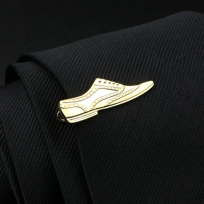 Feather Gun Tie Clip Gold Silver Mens Jewelry