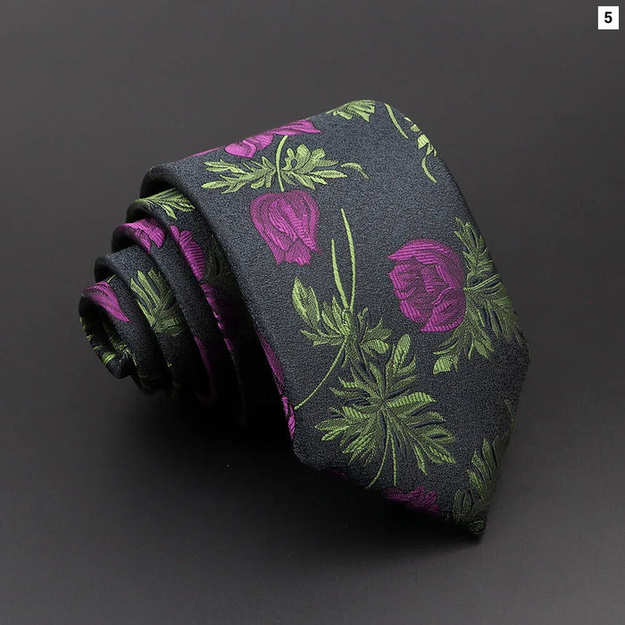 Floral Feather Tie For Weddings And Daily Wear