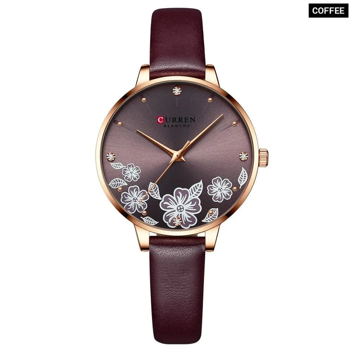 Elegant Leather Charming Design Quartz Wristwatches For Women