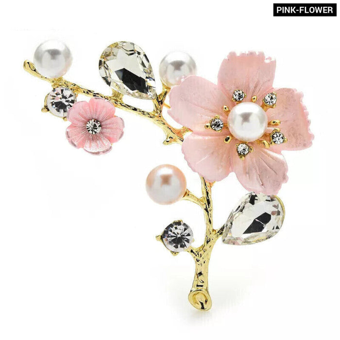 Shell Plum Blossom Brooch