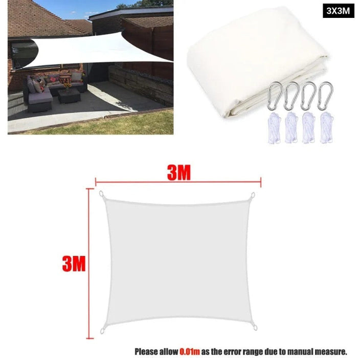 Waterproof Sun Shade Sail Square Rectangle Triangle Garden Terrace Awnings Swim Shade Yard Canopy