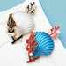 Enamel Shell Brooch Sea Animal Design And Office Party Pin