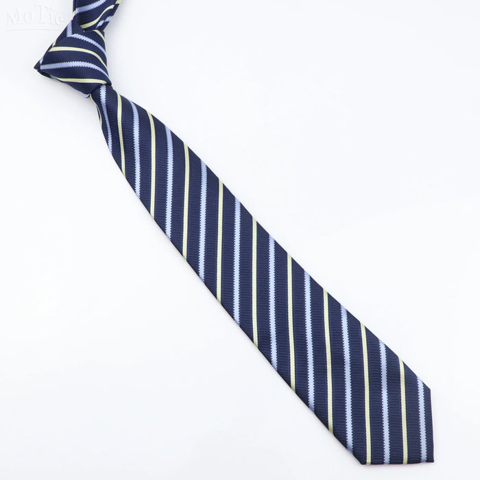 Mens Ties Jacquard Woven Striped Plaid Necktie 7Cm Polyester Wedding Accessory