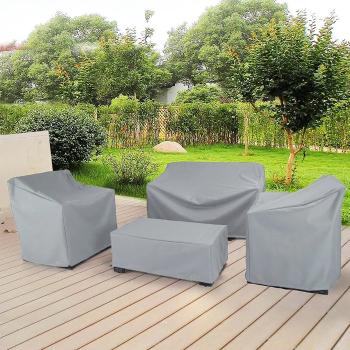 68 size silver garden patio protective cover Oxford cloth furniture dust cover rattan table and chair sofa waterproof rain cover