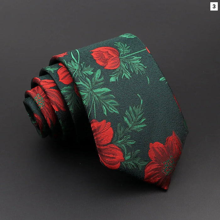 Floral Feather Tie For Weddings And Daily Wear