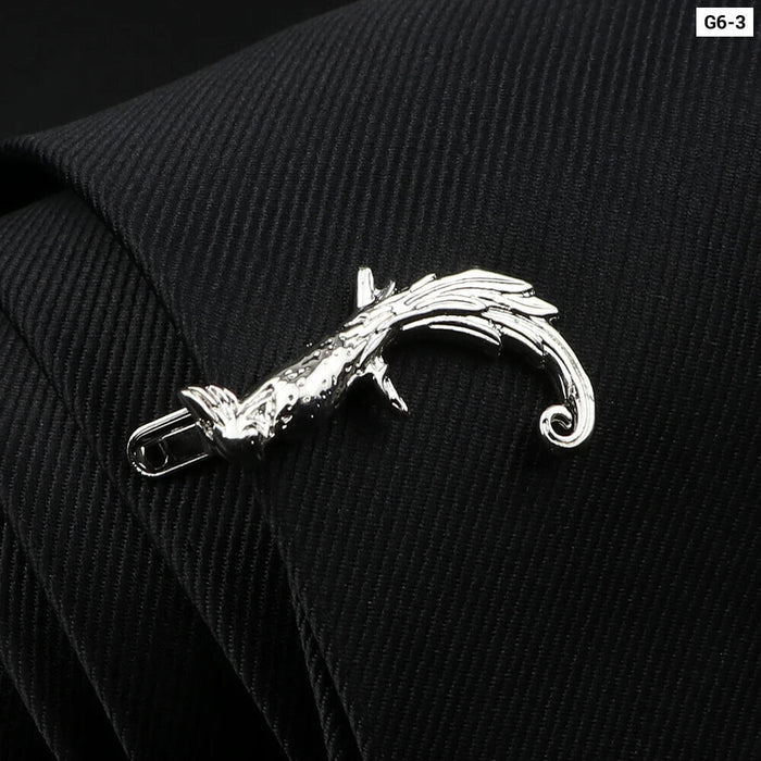 Mens Alloy Tie Clips 27 Designs Scissors Fish Bone Beard Wing Animal Wedding Party Jewelry Pin