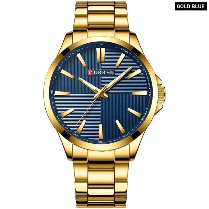 Business Stainless Steel Waterproof Wristwatch For Men