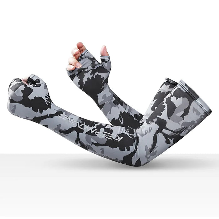 Camouflage Cycling Arm Sleeves For Sun Protection