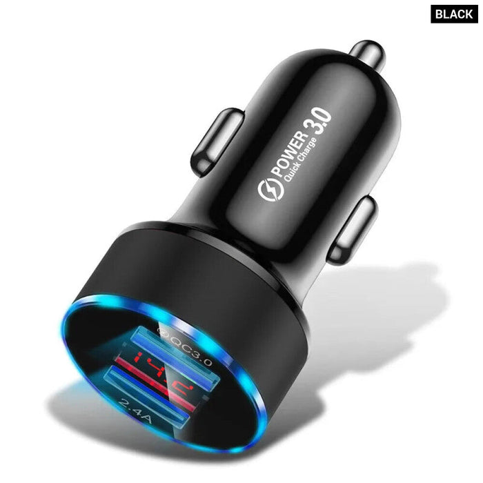 Compact 24V 3A Car Charger For Phones Tablets