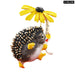 Hedgehog Flower Brooch 8 Colours