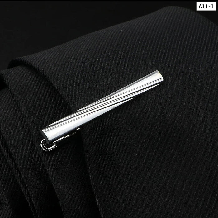 Stainless Steel Tie Clip Elegant Wedding Accessory