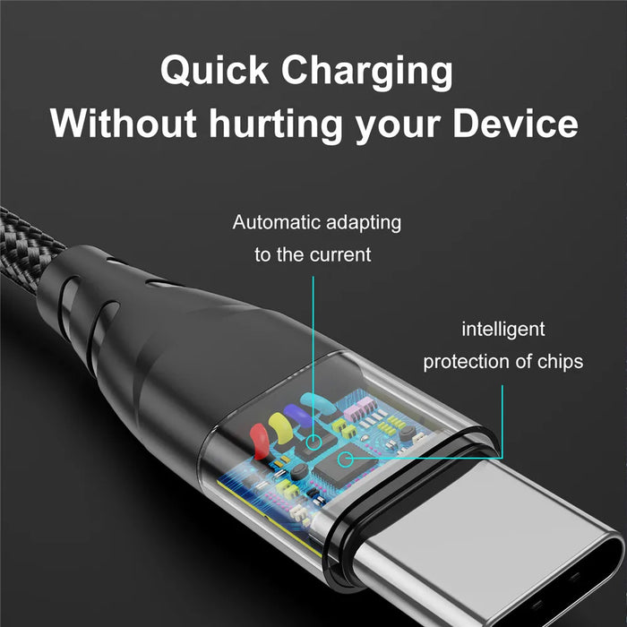 3A Fast Charging Usb C Cable For Samsung S23 Xiaomi Note 10