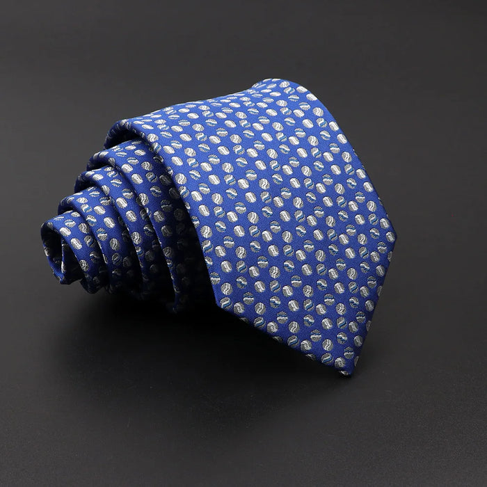 Classic Dots Neck Ties Red Blue 8Cm For Mens Business And Wedding Attire