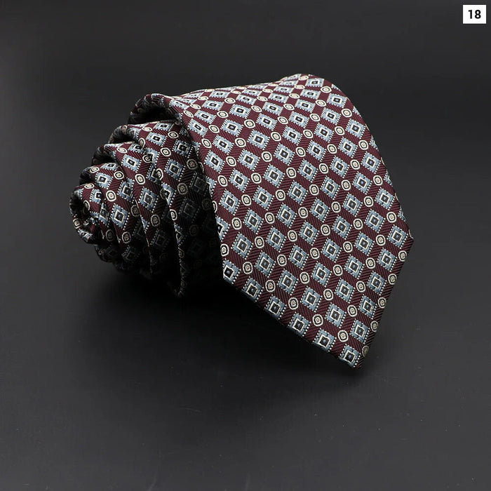 Mens Jacquard Striped Tie For Business Weddings And Daily Wear