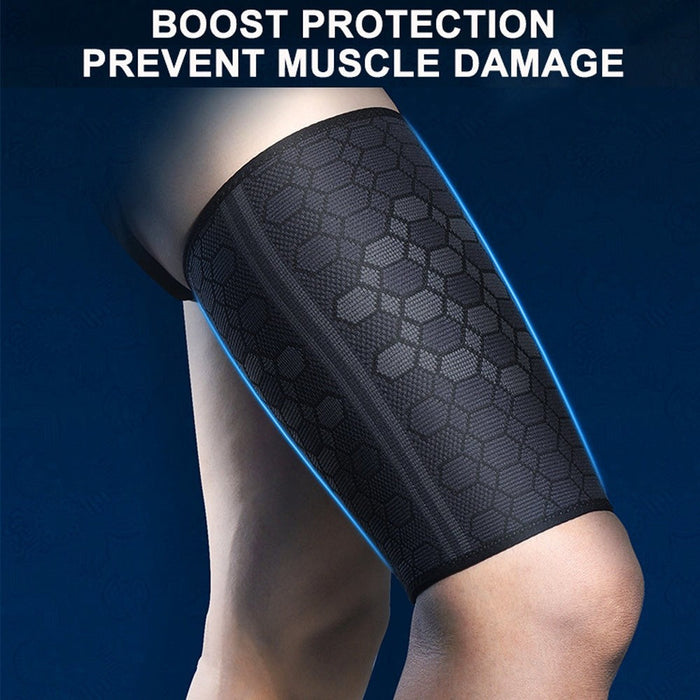 Breathable Elastic Thigh Compression Sleeves For Muscle Strain Protector Cycling Running