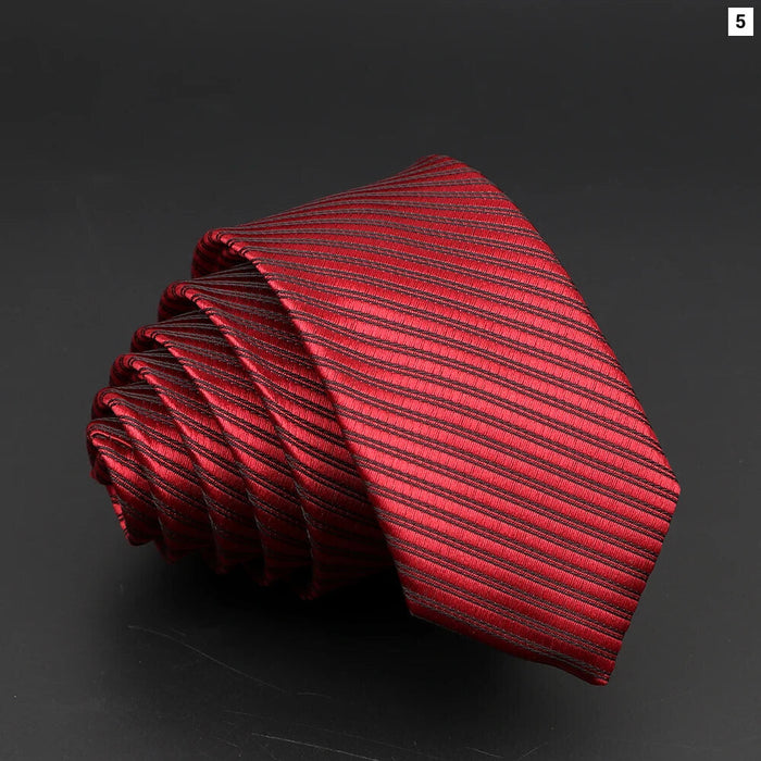 Classic Striped Neck Tie Business And Wedding Accessory