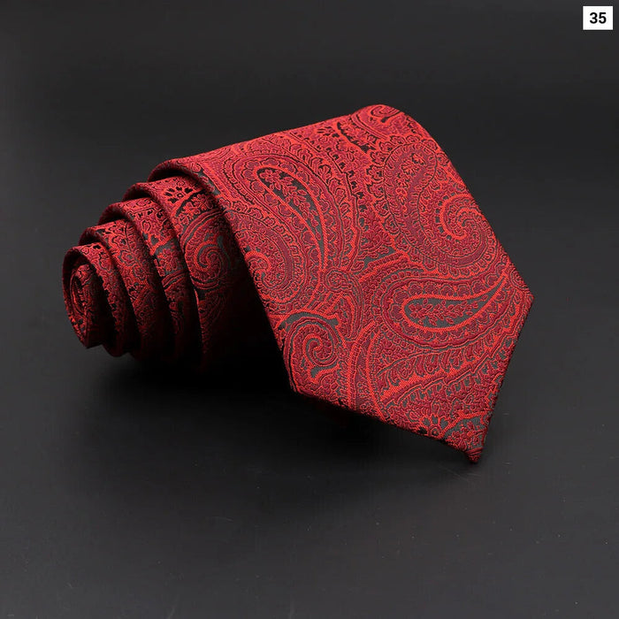 Mens Jacquard Striped Tie For Business Weddings And Daily Wear