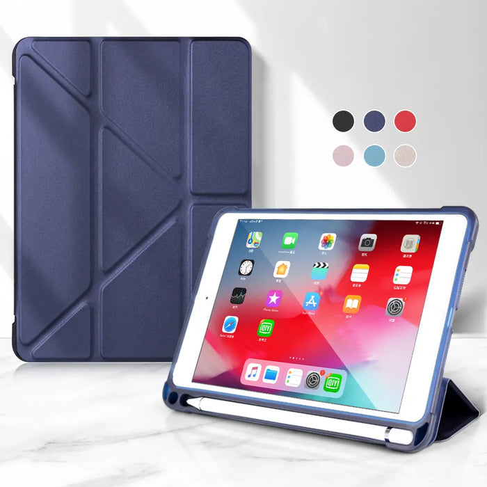 Pu Leather Stand Case For Ipad Mini Ultra Slim Cover With Pencil Holder