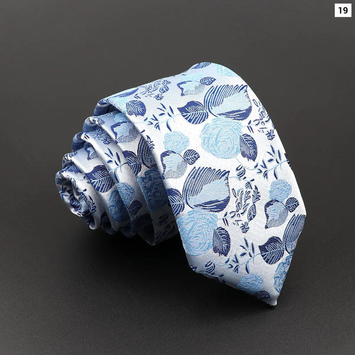 Floral Jacquard Necktie Classic Luxury For Business And Weddings