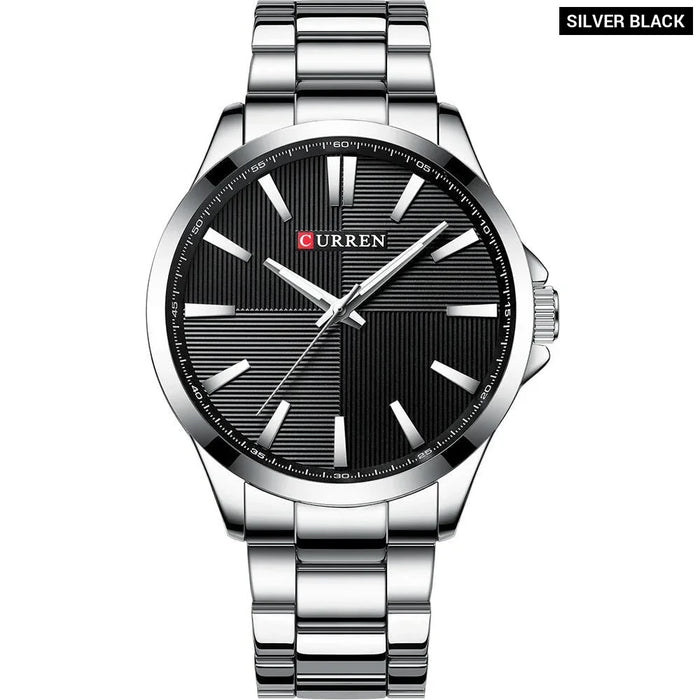 Business Stainless Steel Waterproof Wristwatch For Men