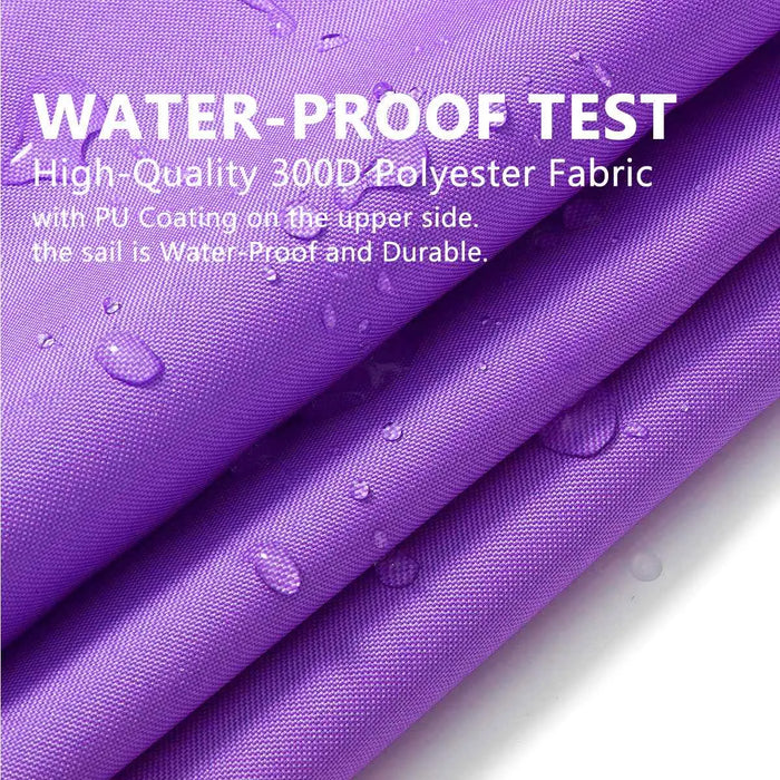 Purple Waterproof Sun Shelter Regular Triangle Sun Shade Protection Outdoor Cover Garden Patio Pool Shade Sail Awning