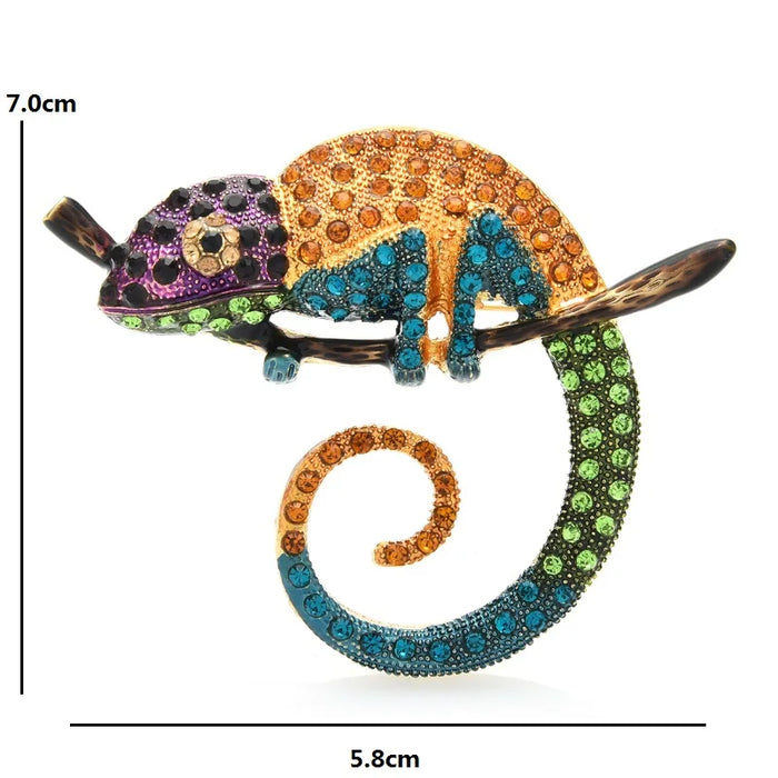 Chameleon Lizard Brooch Pin Fashion Jewelry Gift