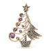 Rhinestone Christmas Tree Brooch 2 Colour