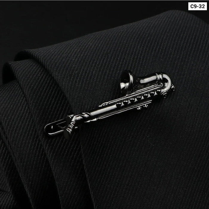 Mens Tie Clips 28 Designs Car Saxophone Glasses Feather Shape Wholesale Retail Arrow Clip