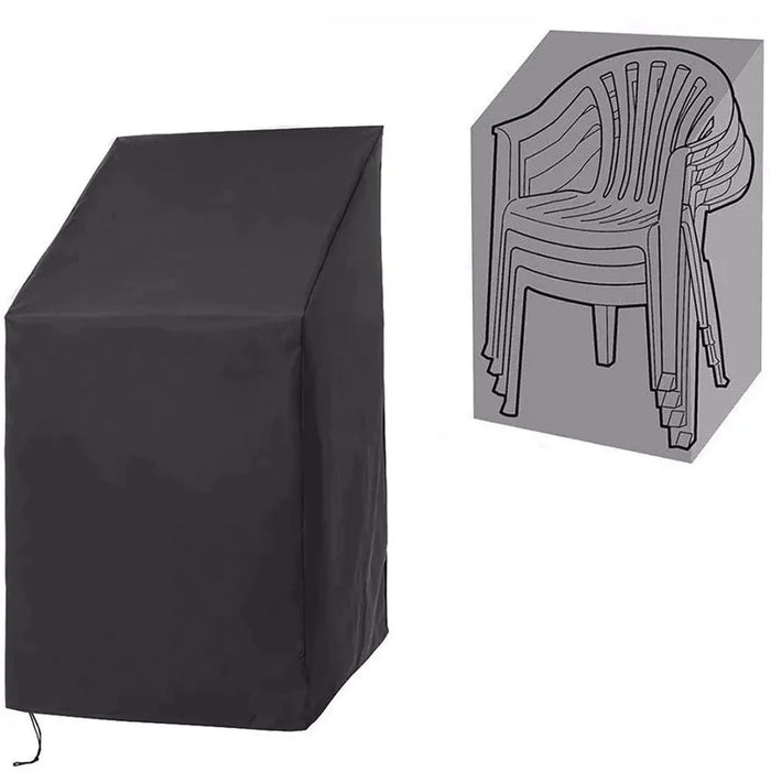 Outdoor garden terrace stackable chair dust cover storage bag furniture protection cover Furniture Waterproof Black