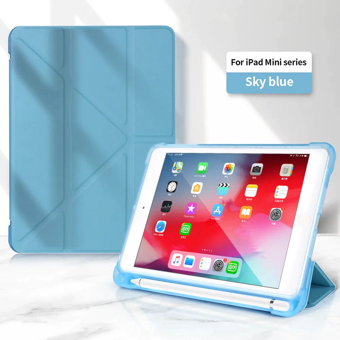 Pu Leather Stand Case For Ipad Mini Ultra Slim Cover With Pencil Holder