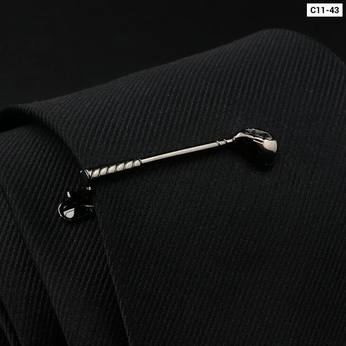 Classy Mens Tie Clip Metal Shark Scissors Anchor Wedding Jewelry