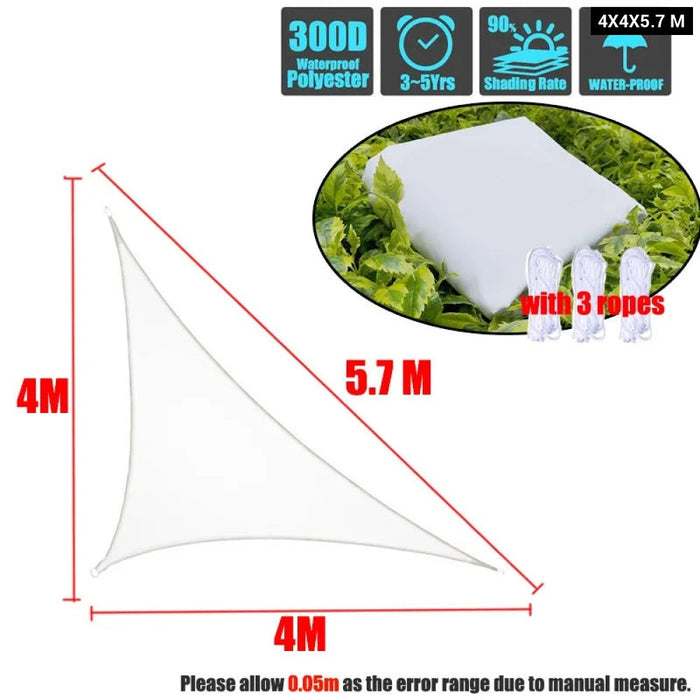 Waterproof Sun Shelter Triangle Sunshade Protection Outdoor Canopy Garden Patio Pool Shade Sail Awning