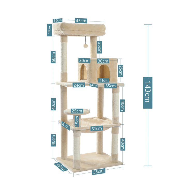 Multi Level Cat Tree Sisal Scratching Posts