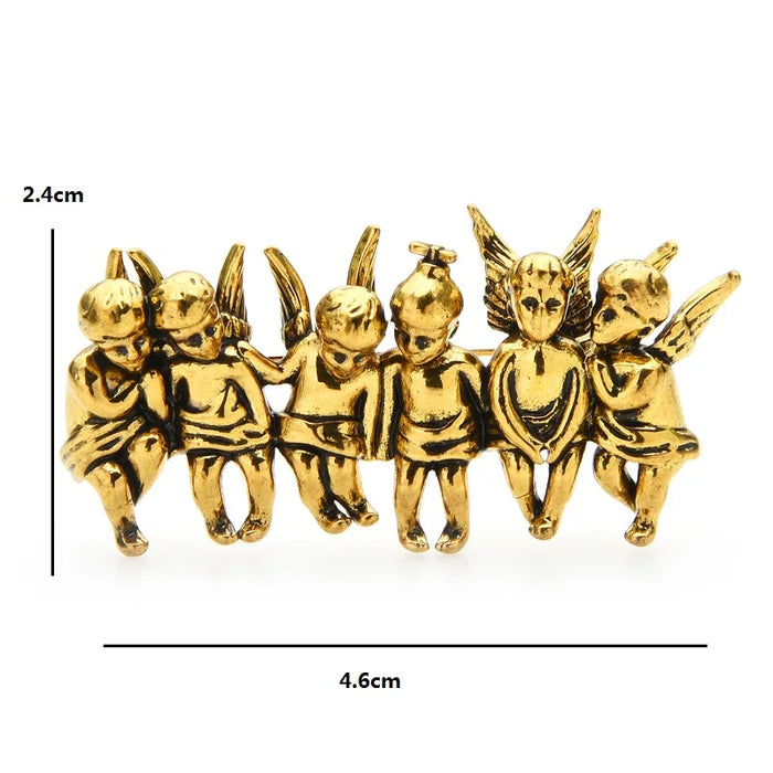 Vintage Angels Brooches Lucky Figure 2 Colours Party Casual