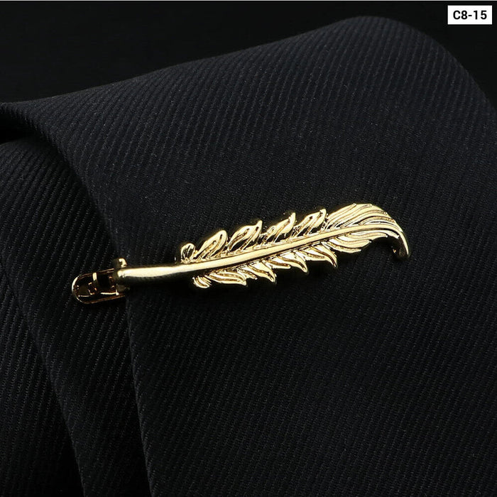 Mens Tie Clips 28 Designs Car Saxophone Glasses Feather Shape Wholesale Retail Arrow Clip