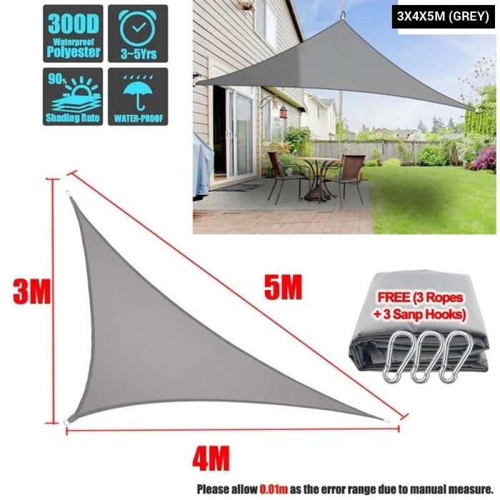 300D Waterproof Sun Shelter Triangle Sun Shade Protection Outdoor Garden Patio Pool Shade Sunscreen Sail Awning