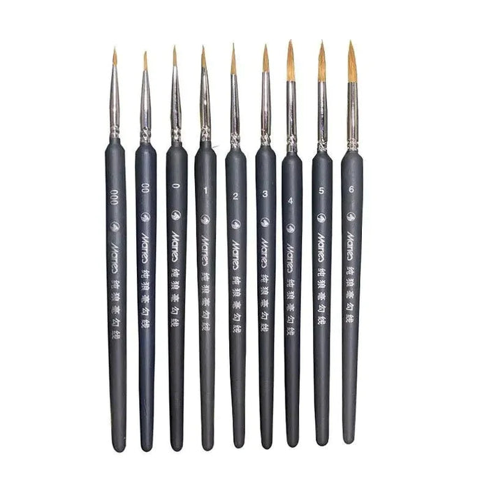 10 Mini Paint Brushes For Acrylic Oil Watercolour Art Thin Hook Line Pen For Hand Painting