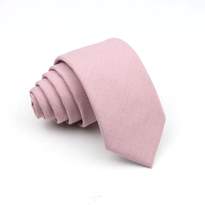 Mens Skinny Tie Wrinkle-Free Wedding Necktie In Pink Blue Or Grey